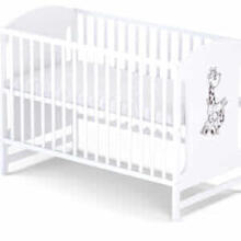 Elf Bed Meadow Art.298167 White/Natural Детская деревянная кроватка  120x60см