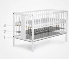 Elf Bed Meadow Art.298167 White/Natural Детская деревянная кроватка  120x60см