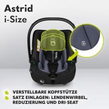 Lionelo Astrid I-Size Art.298201 Black Grey Bērnu autosēdeklis (0-13 kg)