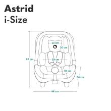Lionelo Astrid I-Size Art.298201 Black Grey Bērnu autosēdeklis (0-13 kg)