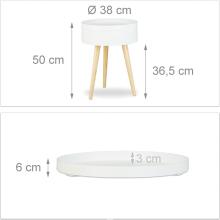 ModernHome Round Side Table Art.298327 Round coffee table with storage and bedside table