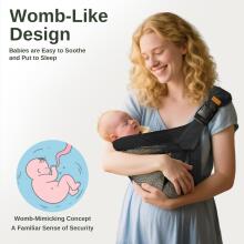 Kidsworld Baby Carrier Art.298329 Black Эргономичная сумка-кенгуру  от 4 до 25 кг