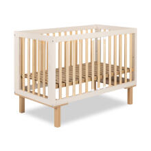Кроватка KLUPŚ 120x60 с барьером LAURA II Шампанское