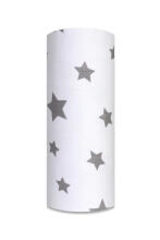Diaper - 7169 - TETRA PRINT - EGA - LUX - STARS - GREY / WHITE backgroundsize - 70x80 cm