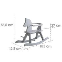 Kidsworld Rocking Horse Art.298741 Grey Children's wooden rocking toy