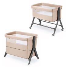 Cam Sempreconte Art.920-T167 Beige Crib for a comfortable co-sleeping 2-in-1