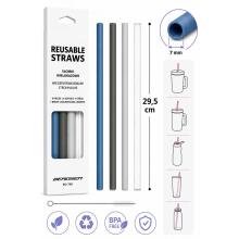 Berdsten Plastic Reusable Straw Set 4 + Brush