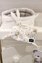 La Bebe™ Sleep Comforter Gift Set Art.299202 Black Bunnies Mīksta miega lupatiņa+Māneklīša ķēde ar klipsi