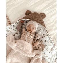 La Bebe™ Sleep Comforter Gift Set Art.299202 Black Bunnies Mīksta miega lupatiņa+Māneklīša ķēde ar klipsi