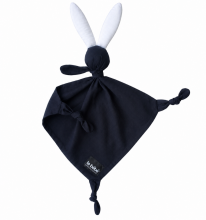 La Bebe™ Sleep Comforter Gift Set Art.299202 Black Bunnies Mīksta miega lupatiņa+Māneklīša ķēde ar klipsi