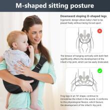 Aoowu Baby Carrier Art.299211 Black Ķengursoma - aktīviem vecākiem gariem pārgājieniem no 4 līdz 20 kg