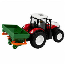 RC Remote Controlled Agricultural Tractor with Seeder Lights Red 1:24