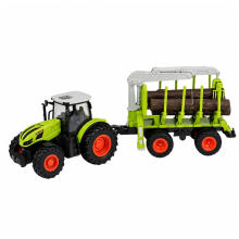 RC Tālvadības Traktors ar Meža Piekabi un Koksnes Satvērēju 1:24