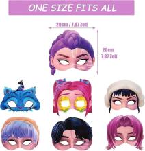 Paper Party Masks Huntrix Art.299487 Paper carneval mask, 1 pc.