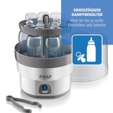Reer VapoMax Large Vaporizer Art.299684 Vaporizators pudelītēm, knupīšiem un zobu riņķiem, 10 minūšu dezinfekcija, automātiska izslēgšanās