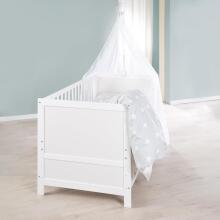 Roba Kombi Crib Art.299909 White Bērnu koka gultiņa transformeris 140x70cm
