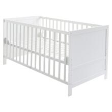 Roba Kombi Crib Art.299909 White Bērnu koka gultiņa transformeris 140x70cm