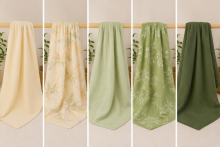 Yukkidds Muslin Cloths Art.299921 Green Leaf Высококачественная муслиновая пелёнка из бамбука, 1 шт. (60x60см)