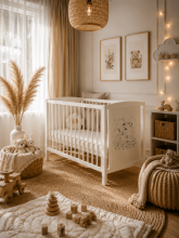 Elf Bed Bloom Art.300022 Bear Taupe Bērnu koka gulta 120x60cm