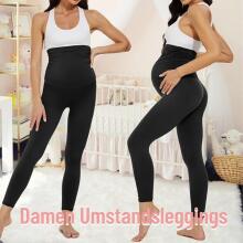 Maternity Leggings Art.300413 Black Women's Pregnancy Leggings