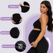 Maternity Leggings Art.300414 Black Women's Pregnancy Leggings