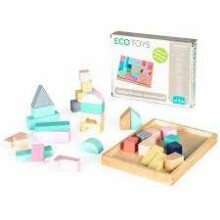 „Eco Toys“ mediniai blokai Art.HJD93508A Medinis konstruktorius