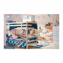 Made in Sweden Mydal Art.001.024.52 Двухъярусная (Двухэтажная) кровать для детей с  матрасами 90x200cм