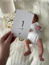La bebe™ 12 Baby Monthly Cards Art. 37776, Perfect Gift for Newborn Photo Sessions