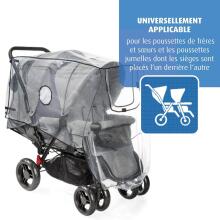 Universal Rain Cover for Twins Art.38660 Universal rain cover for a stroller (twins/twins)