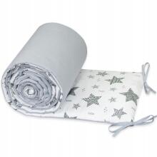 Ankras Star Art.41217 Grey Bērnu gultiņas aizsargapmale 180 cm