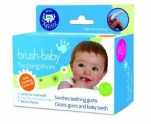 Brush Baby Teething Wipes Art.BRB109 Smaganu salvetītes ar kumelīti 0-16m.20 gb.