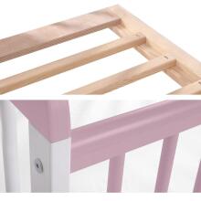 La Bebe™ Bedding Wood Set Tomi Art.43657 White Komplekts bērnu gultiņa+kumode