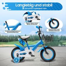 Kids Bike Wheels Collas 12' Blue Art.46663 Children's two-wheeled bicycle with additional wheels