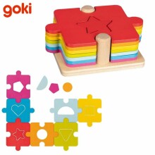 Goki Puzzle Art.57694 Деревянный пазл-сортёр