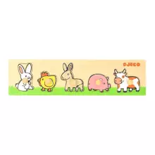 DJECO Wooden Puzzles Attīstošā puzle  Farm'n'co DJ01116