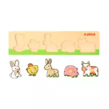 DJECO Wooden Puzzles Attīstošā puzle  Farm'n'co DJ01116