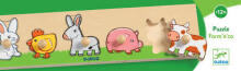 DJECO Wooden Puzzles Attīstošā puzle  Farm'n'co DJ01116