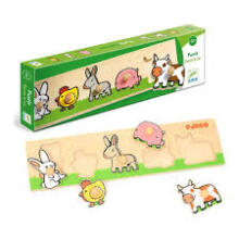 DJECO Wooden Puzzles Attīstošā puzle  Farm'n'co DJ01116