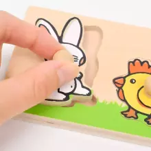 DJECO Wooden Puzzles Attīstošā puzle  Farm'n'co DJ01116