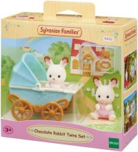 Sylvanian šokolādes zaķu dvīņu ratiņi Art. 5432