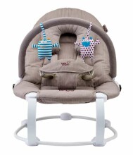 BabaBing! Art.BB35-002 LoBo2 Baby Bouncer Grey Twill Baby supamoji kėdė