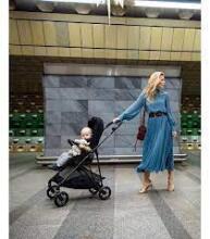 Cybex Melio Carbon pastaigu rati Moon Black