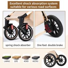 Shineey 3-in-1 Pushchair Buggy Art.U9-X Beige Ratiņi trīs vienā