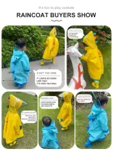 Kids Soft Raincoat Dino Art.63708 Pink Bērnu lietus mētelis