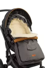 Sensillo Classic Romper Bag Art.824 Light Grey /Wool Bērnu ziemas ratu guļammaiss ar aitas vilnas oderi