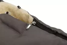 Sensillo Classic Romper Bag Art.824 Light Grey /Wool Bērnu ziemas ratu guļammaiss ar aitas vilnas oderi