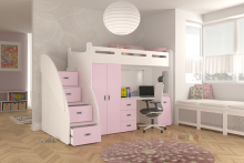 AJK Zuzia Plus Art.65548 Pink Bērnu moduļu mēbeļu komplekts