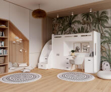 AJK Zuzia Plus Art.65563 White Bērnu moduļu mēbeļu komplekts