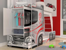 AJK Mega Truck Art.65567 Divstāvu gulta 80x190cm