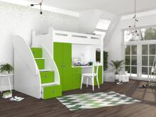 AJK Zuzia Plus Art.65575 Green Bērnu moduļu mēbeļu komplekts